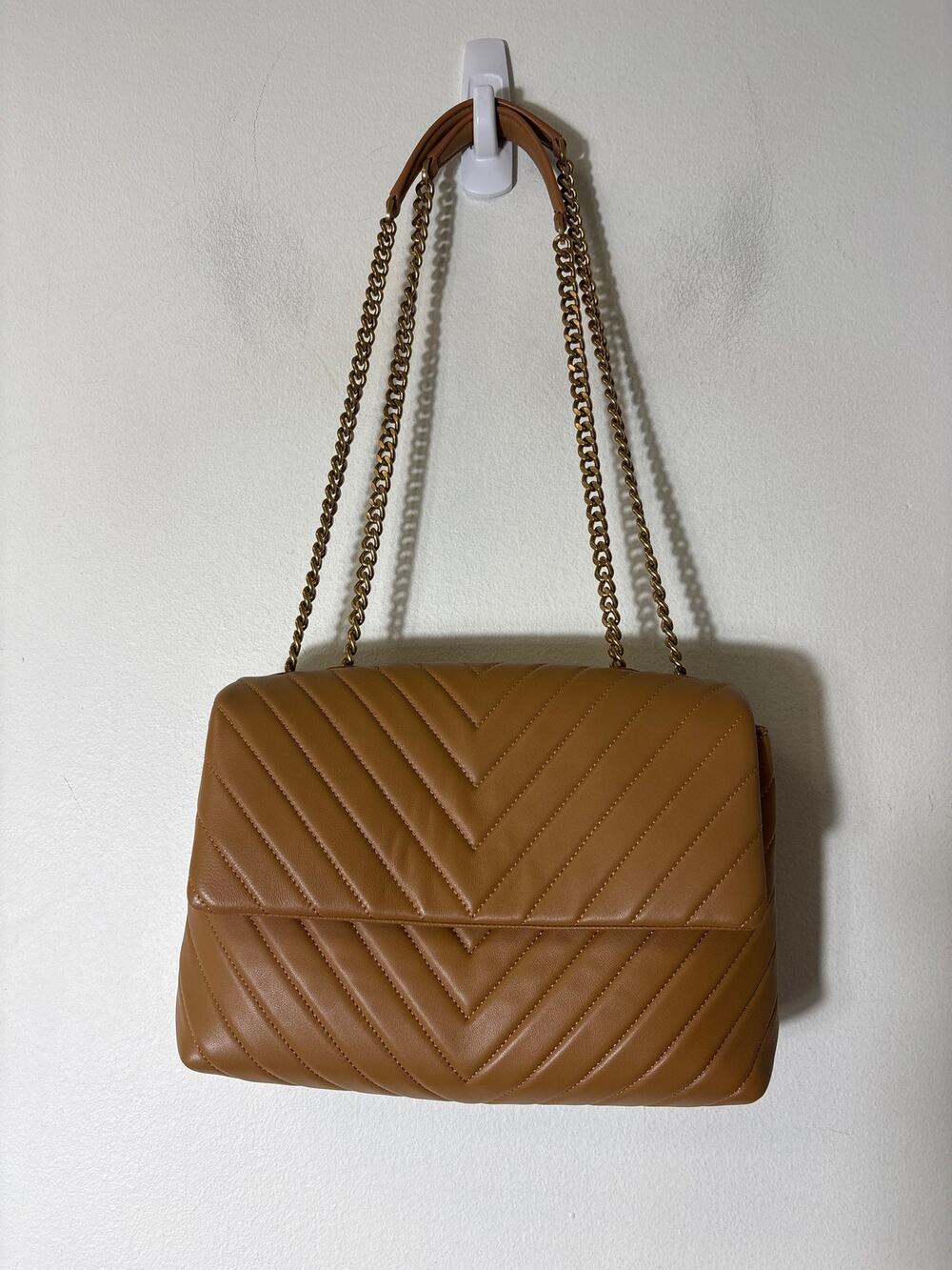 Quince Tan Quilted Leather Convertible Crossbody Bag